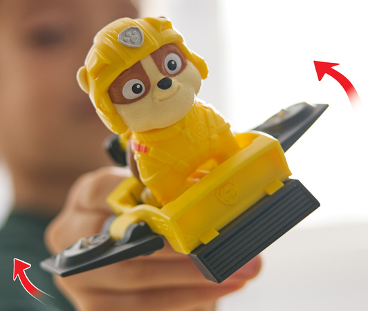 Psi Patrol Rubble figurka z deską hoverboard 6 cm