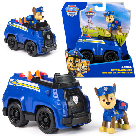 Psi Patrol Chase Pojazd Radiowóz Policyjny + Figurka Zestaw 2w1