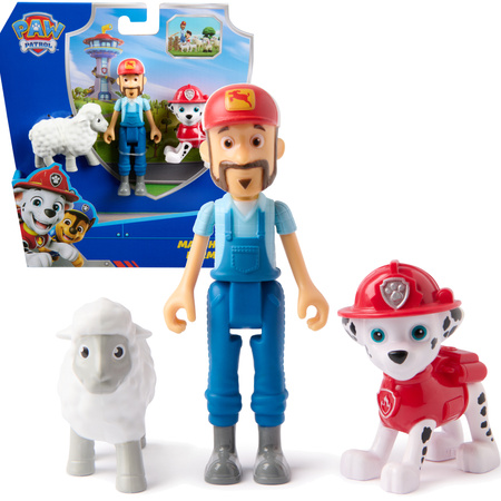 Psi Patrol Zestaw 6 Figurek Pan Porter Farmer Al Rubble Marshall owca i skunks