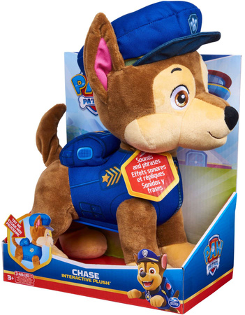 Psi Patrol Chase Interaktywna maskotka Pies Policjant 30 cm Mówi po angielsku Merda Ogonem Dźwięk