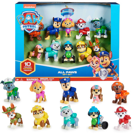 Psi Patrol Zestaw 10 Figurek Liberty Everest Marshall Skye Rex Ruchome