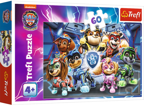 Trefl Puzzle 60 elementów Psi Patrol Przygody Bohaterów Miasta