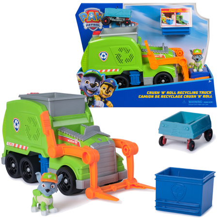 Psi Patrol Rocky Śmieciarka Pojazd Ratunkowy Deluxe Z Figurką I Akcesoriami