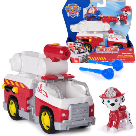 Psi Patrol Fire Rescue Pojazd z figurką Wóz Strażacki Marshalla z pociskami wodnymi