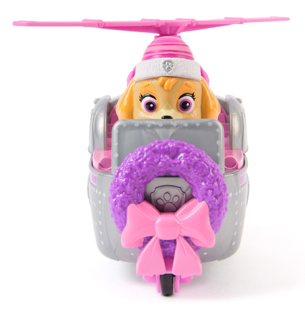 Psi Patrol świąteczny Pojazd z figurką Skye Helikopter i Figurka + maskotka Skye 15 cm