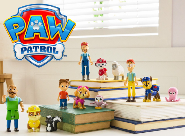 Psi Patrol 3 figurki Skye Alex Porter i sówka Zatoka Przygód