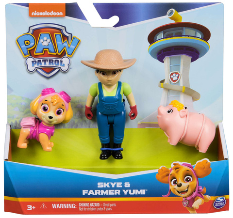 Psi Patrol Skye Odważne Pieski Figurki Farmerka Yumi I Świnka Hero Pup Core