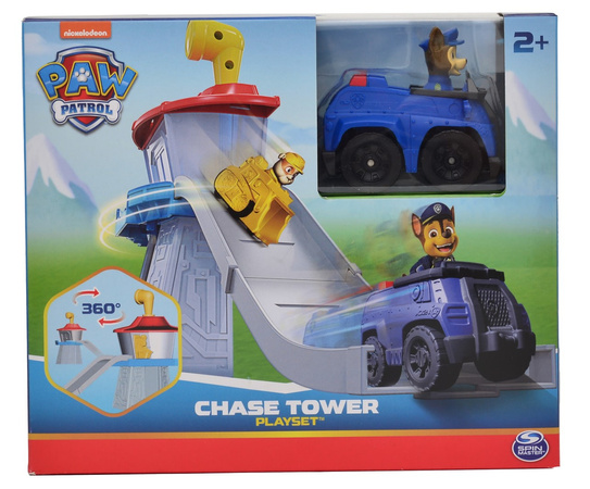Psi Patrol Mini Wieża baza z torem zjazdowym i pojazdem Chase