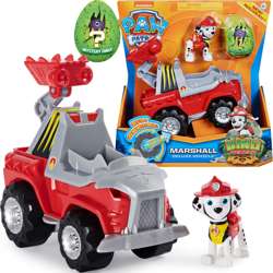 Psi Patrol Dino Rescue Marshall figurka + pojazd wóz strażacki + dinozaur