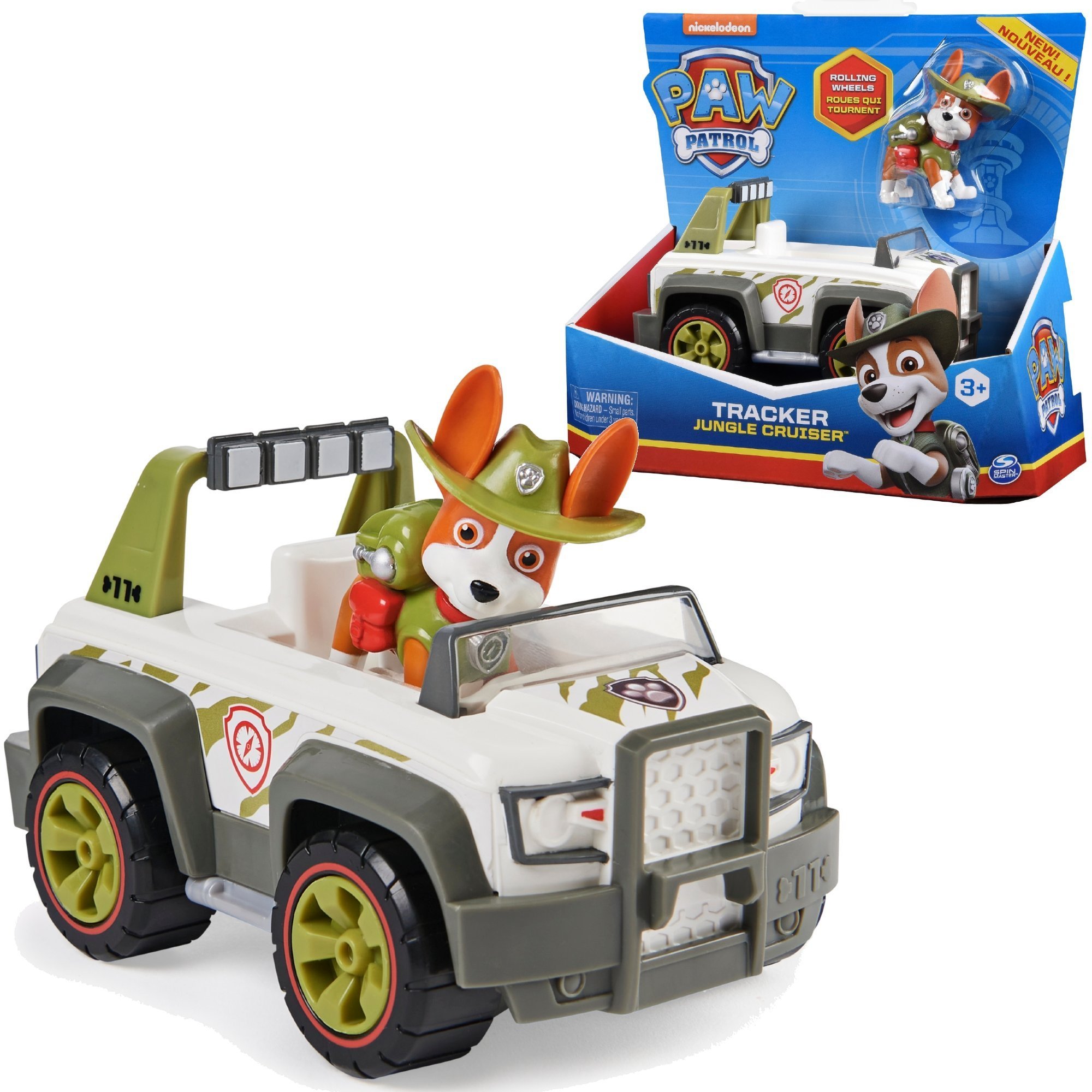 Psi Patrol Tracker Jeep Pojazd z figurką Jungle Pojazdy