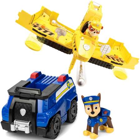 Psi Patrol Flip and Fly Rubble i Chase Transformujący buldożer i radiowóz