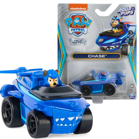 Psi Patrol Metalowy mini pojazd Aqua Pups Chase True Metal