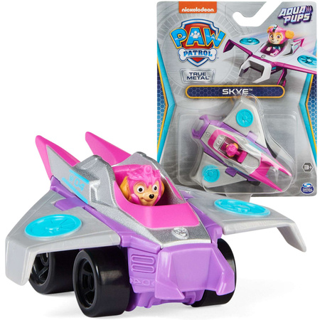 Psi Patrol Metalowy mini pojazd Aqua Pups Skye True Metal