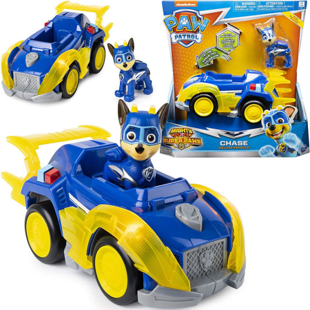 Psi Patrol Radiowóz Deluxe Chase światło i dźwięk Mighty Pups Kosmopieski