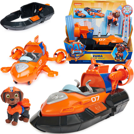 Psi Patrol The Movie Zuma figurka i transformujący pojazd poduszkowiec