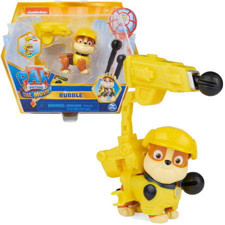 Psi Patrol The Movie figurka Rubble z wyrzutnią 