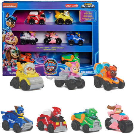 Psi Patrol The movie 2 Mini pojazdy 7 pack Samochodziki kolorowe autka