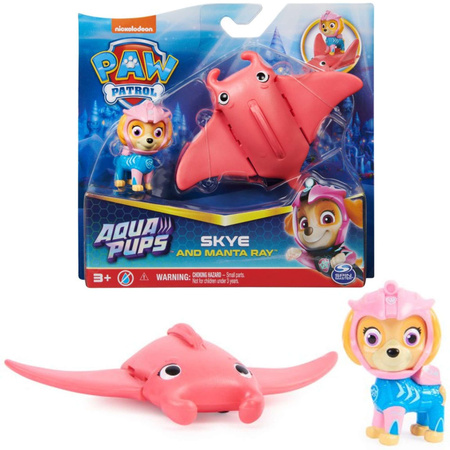 Psi Patrol Zestaw Aqua Pups figurka Skye i diabeł morski