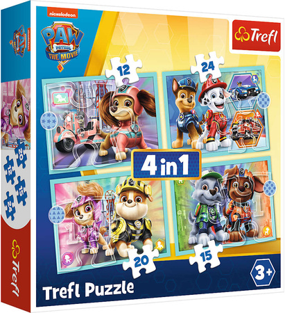 Puzzle Zestaw 4w1 Psi Patrol Wesołe Pieski