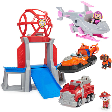 Zestaw Psi Patrol Adventure City Tower baza + 3 pojazdy i figurki